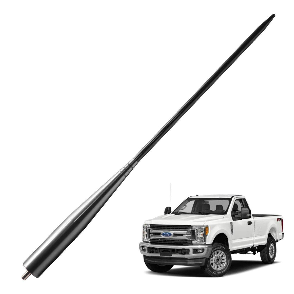 JAPower Replacement Antenna Compatible with Ford F250 1980-2018 | 13 inches-Titanium Black Titanium Black