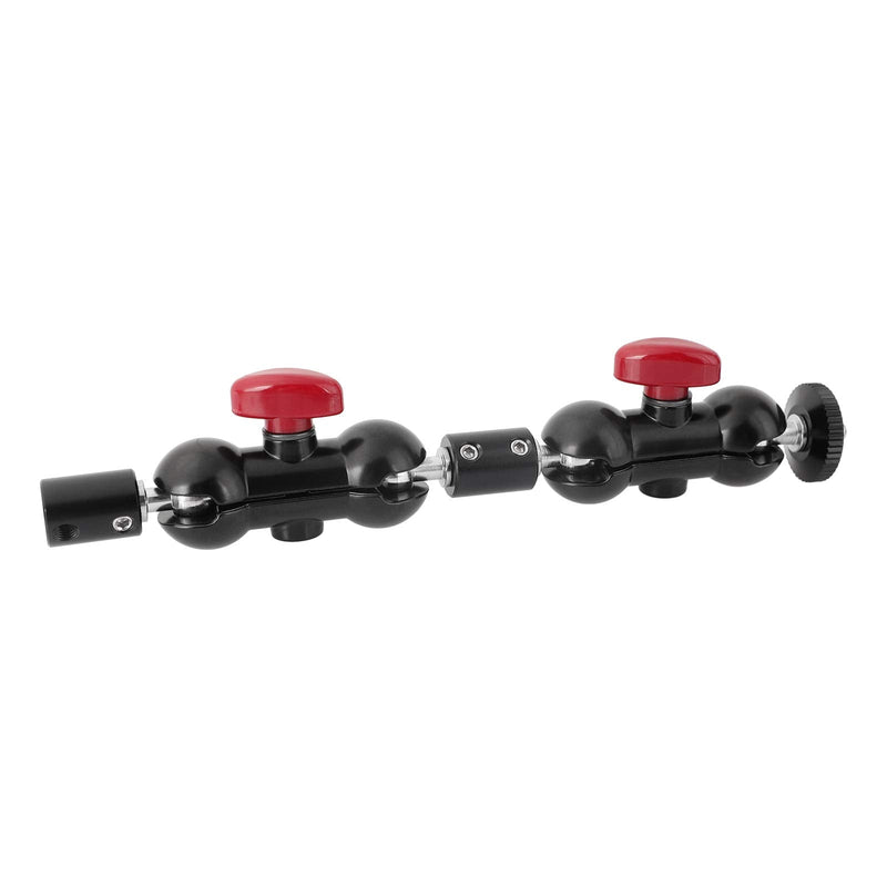 CAMVATE Dual Mini Ball Head Extension Arm with 1/4"-20 Male & Female Mounting Threads