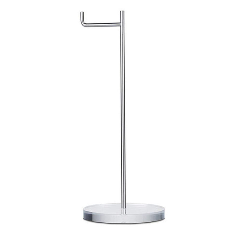 Sturdy Acrylic Headphone Stand Headset Holder Non Slip Clear Round Base with Black Layer