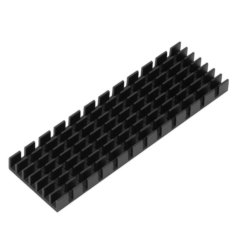 YWBL-WH 10Pcs Heatsink Aluminum Heatsink Cooling Fin 22×6×70mm Circuit Board Cooling Fin HeatSink Cooler Chip Heat Sink for M.2 2280 SSD(Black)