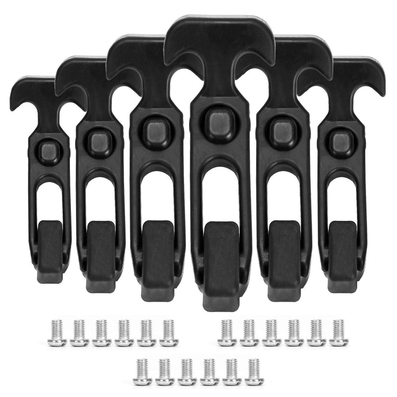 ADrivWell 6 Pack Rubber Cooler Latch T-Latch Kit Flexible T-Handle Hasp Draw Latches for Toolbox,Golf cart,Off-Road Vehicles,Engineering Machine,Hood,Farm Machinery