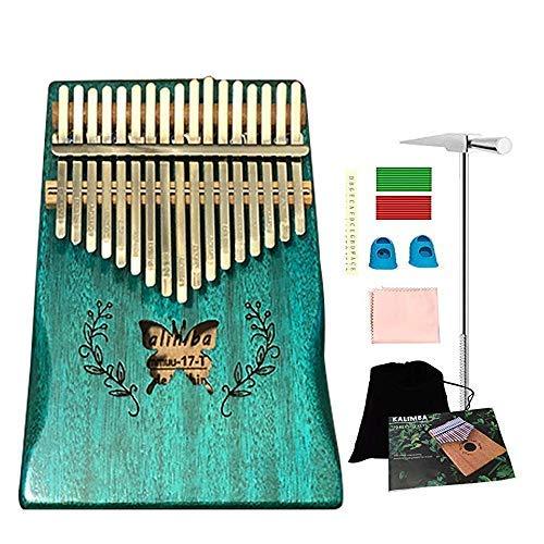 Ationgle Luxury Kalimba - 17 Keys Thumb Piano Include Tuning Hammer and Study Instruction. Unique Gift for Kids Adult Beginners Professionals, Blue Butterfly Blue Butterfly #1