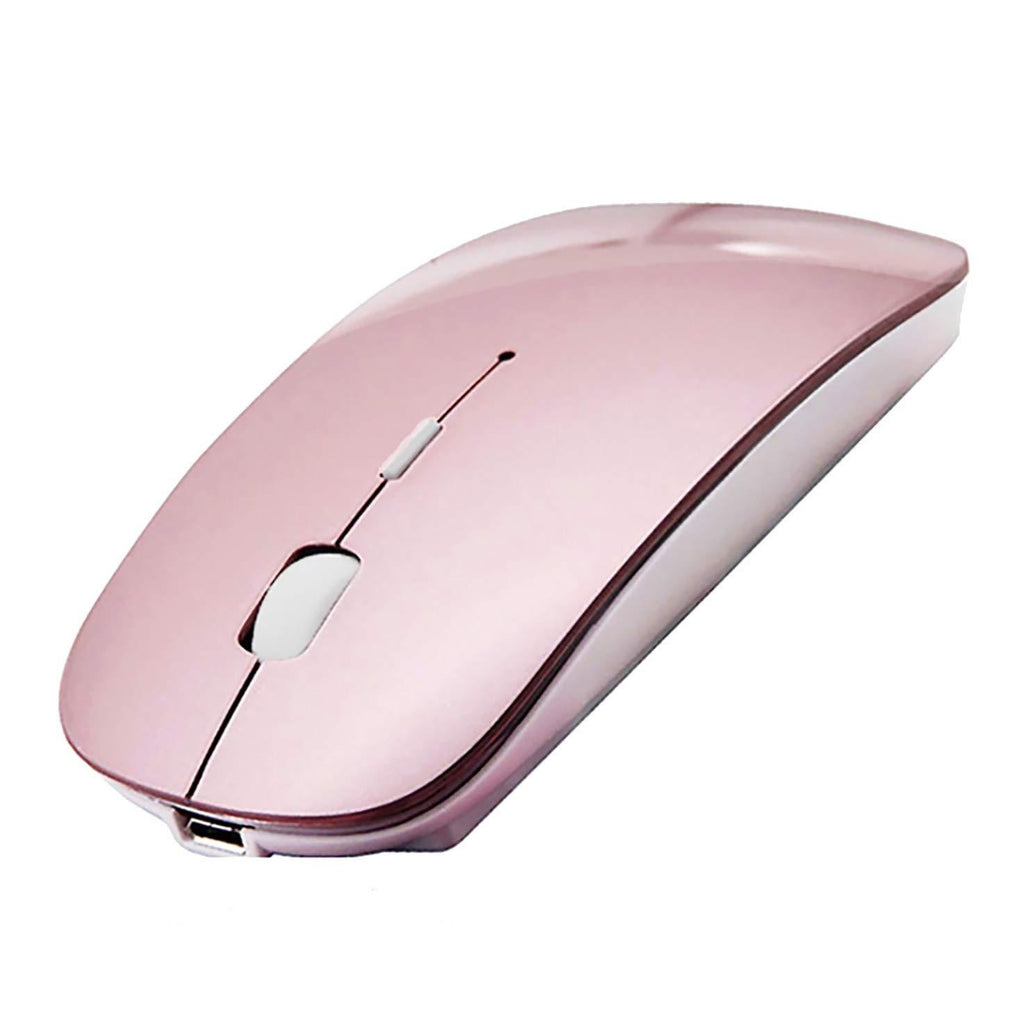Rechargeable Bluetooth Mouse for iOS Tablet Pro Air Mini Mac Laptop Wireless Bluetooth Mouse for MacBook Pro MacBook Air Windows Notebook MacBook Chromebook(Rose Gold) rose gold
