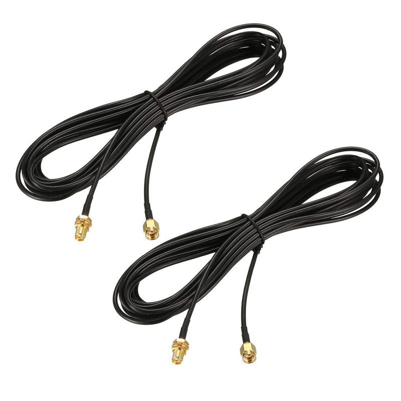 [AUSTRALIA] - uxcell Antenna Extension Cable RP-SMA Male to RP-SMA Female Low Loss RG174 for Ham Radio, Antenna, Wireless LAN Devices 25 ft 2pcs 25 Feet 