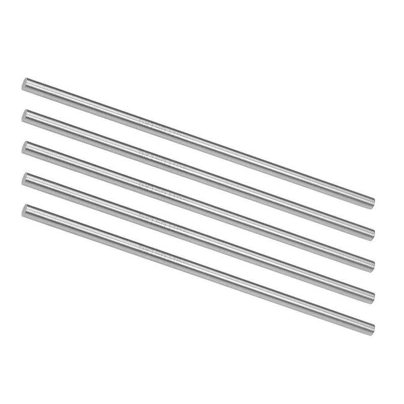 [AUSTRALIA] - uxcell Round Steel Rod, 5mm HSS Lathe Bar Stock Tool 150mm Long, for Shaft Gear Drill Lathes Boring Machine Turning Miniature Axle, Cylindrical Pin DIY Craft Tool, 5pcs 5mm x 150mm 