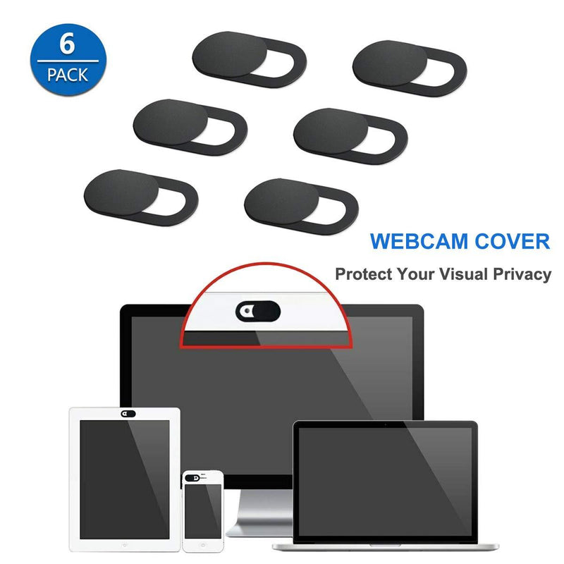 6 Pack Webcam Cover Slide,EMiEN Ultra Thin Web Camera Cover Blocker With Strong Adhesive Fits For Laptop,Desktop,PC,MacBook Pro,iMac,Mac Mini,Computer,Smartphone,Tablet. Protect Your Privacy and Secur