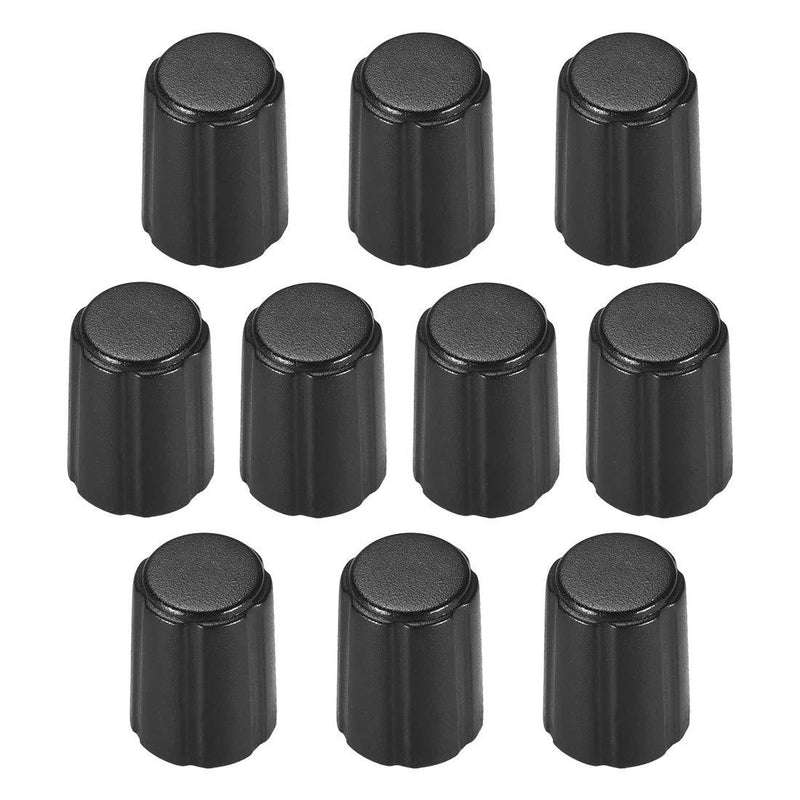 uxcell 10pcs, 6mm D Type Potentiometer Control Knobs for Electric Guitar Volume Tone Knobs Black