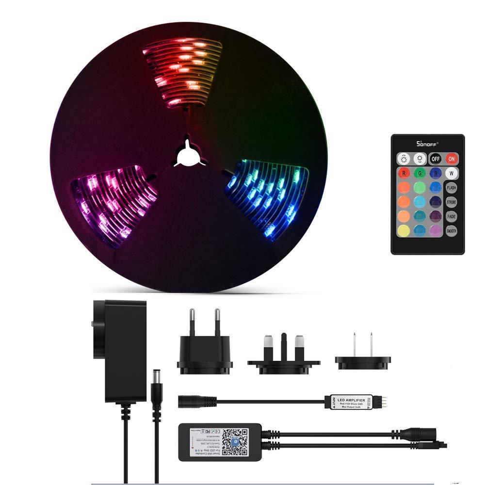 [AUSTRALIA] - SONOFF L1 LED RGB Dimmable Smart Light Strip with Timer, APP Remote Control WiFi Strip Lights, 16.4ft 5050 Waterproof IP65, Works with Amazon Alexa & Google Home Assistant, No Hub Required L1-5M 