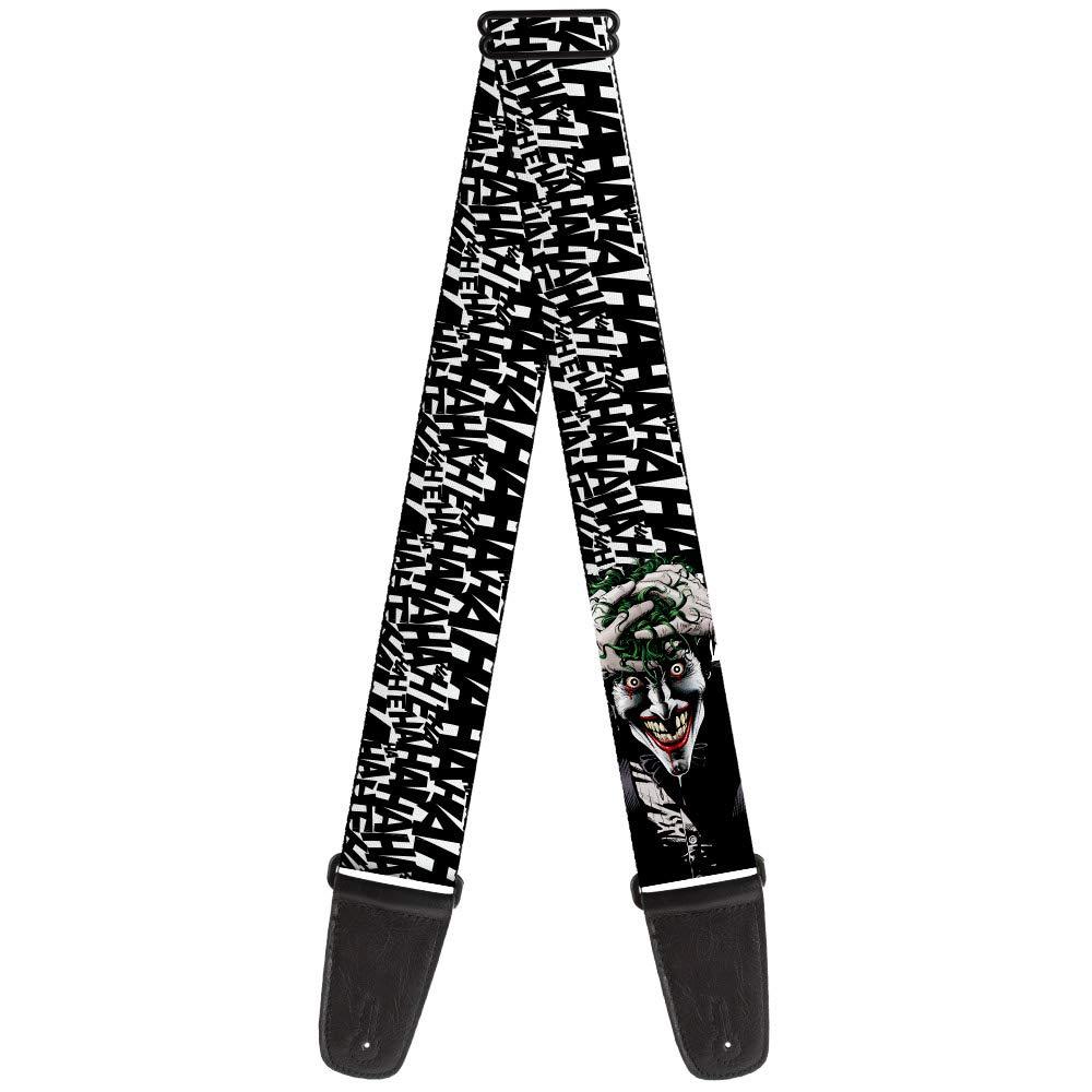 Guitar Strap Joker The Killing Joke Holding Head Pose Hahaha White Black 2 Inches Wide