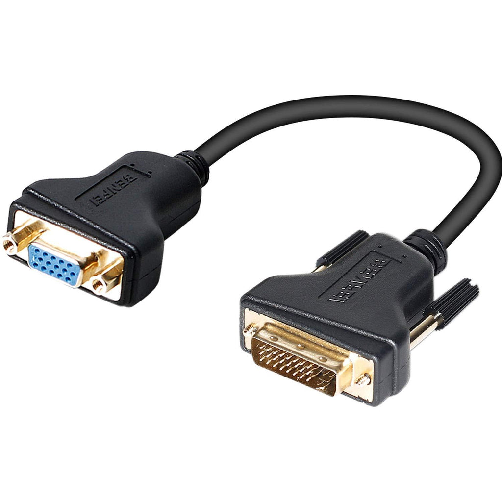 DVI-I to VGA Adapter, Benfei DVI 24+5 to VGA Male to Female Adapter with Gold Plated Cord