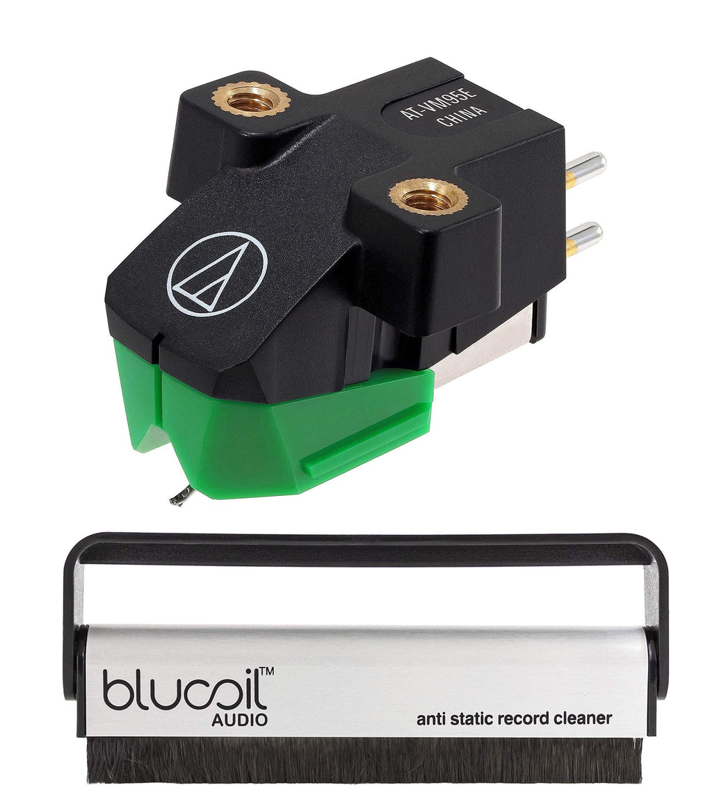[AUSTRALIA] - Audio-Technica AT-VM95E Dual Moving Magnet Cartridge Bundle with Blucoil Carbon Anti-Static Vinyl Cleaning Brush 
