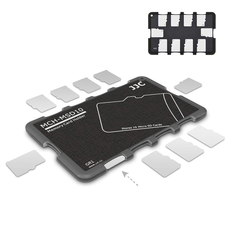 10 Slots Micro SD Card Case Holder Storage Organizer, Ultra Slim Credit Card Size Lightweight Portable TF MSD Memory Card Storage 10 Micro SD Card Slots