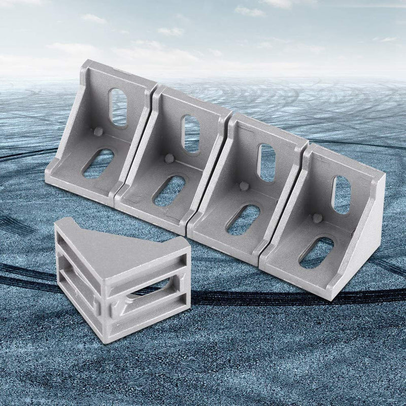 Yosoo Right Angle Brace Fastener Bracket, 5Pcs 40x40mm L Shape Corner Connector Aluminum Alloy Shelf Support Bracket