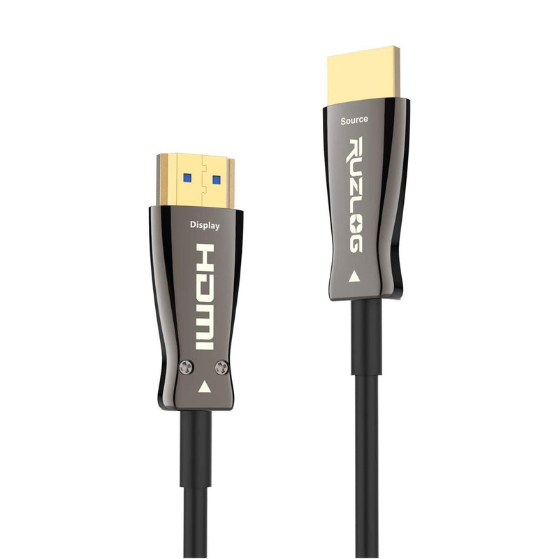 Ruzlog Fiber Optic HDMI 2.0 Cable up to 100m 4Kx2K Supports 4K@60Hz, 4:4:4/4:2:2/4:2:0, HDR, Dolby Vision, HDCP2.2, ARC, 3D, High Speed 18Gbps (20m-65ft) 20m