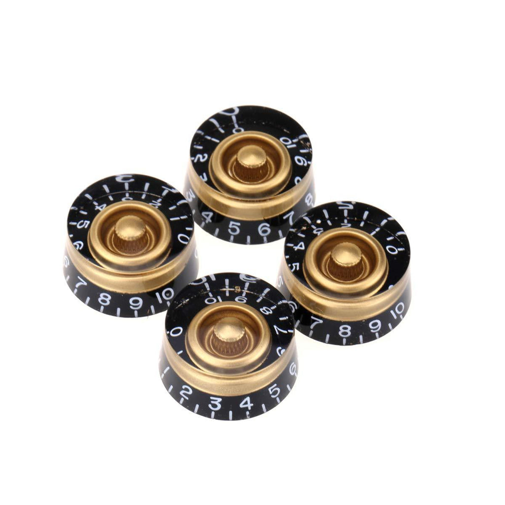 Musiclily Pro Imperial Inch Size Control Speed Knobs for USA Made Les Paul ES Style Electric Guitar, Gold (Set of 4)