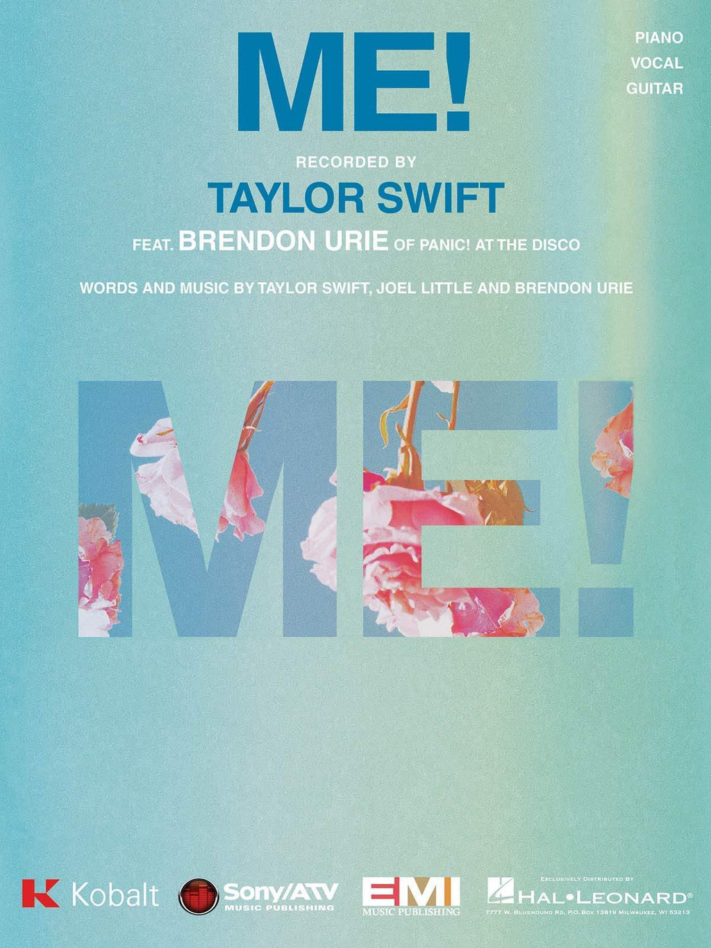 Taylor Swift feat. Brendon Urie (Panic! At The Disco) - ME! - PIano/Vocal/Guitar Sheet Music Single