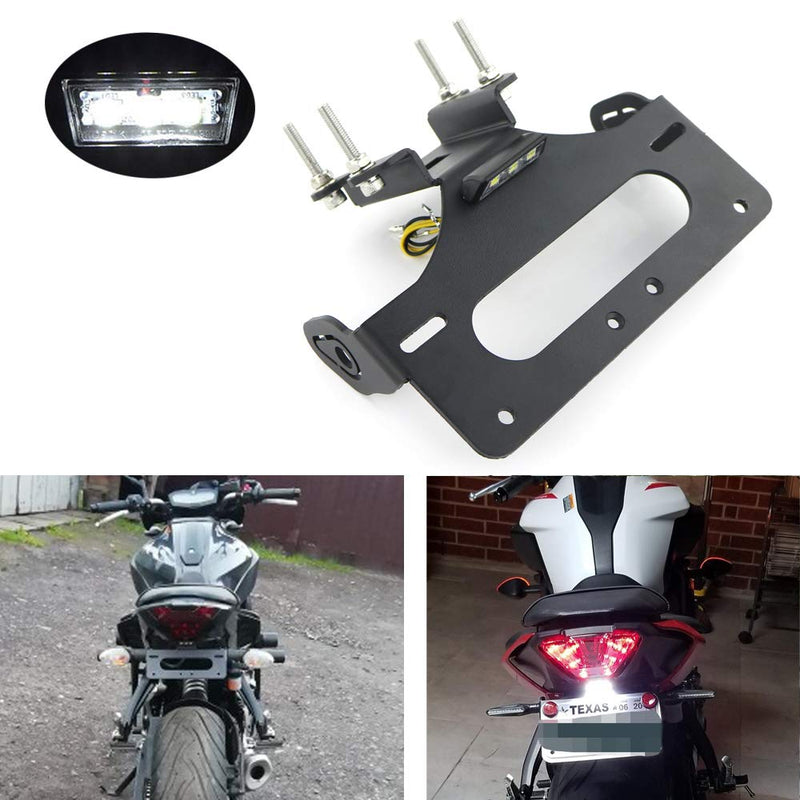 Xitomer Tail Tidy, Fender Eliminator Fit for FZ-07 MT-07 2014 2015 2016 2017 2018 2019 2020, with LED License Plate Light, Compatible with OEM / Stock Turn Signal Fit for FZ07 2014-2020