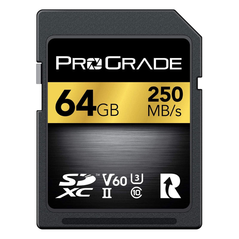 [AUSTRALIA] - Prograde Digital SD UHS-II 64GB Card V60 –Up to 130MB/s Write Speed and 250 MB/s Read Speed | for Professional Vloggers, Filmmakers, Photographers & Content Curators 