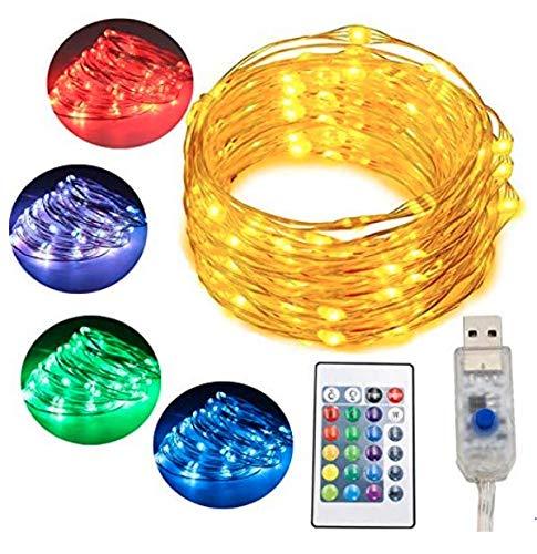 [AUSTRALIA] - Holiday String Fairy Lights with Remote, Led Fairy Lights Plug in, Warm Light Fairy Lights, Twinkle Dimming Starry Lights Color Changing RGB Multi Color Fairy String Lights from Katalamp 