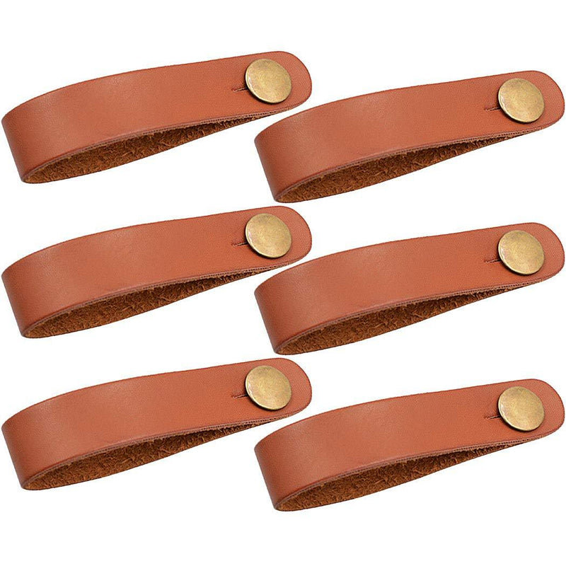 Guitar Headstock Adapter Straps Tie 6pcs Brown Guitar Neck Strap Leather Headstock Strap Lock