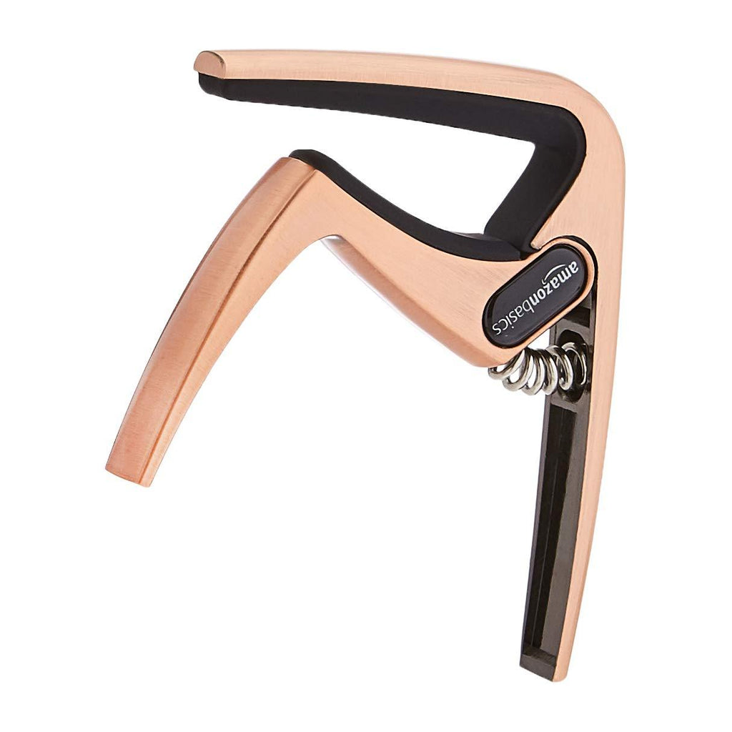 AmazonBasics Zinc Alloy Guitar Capo for Acoustic and Electric Guitar, Copper, 2-Pack