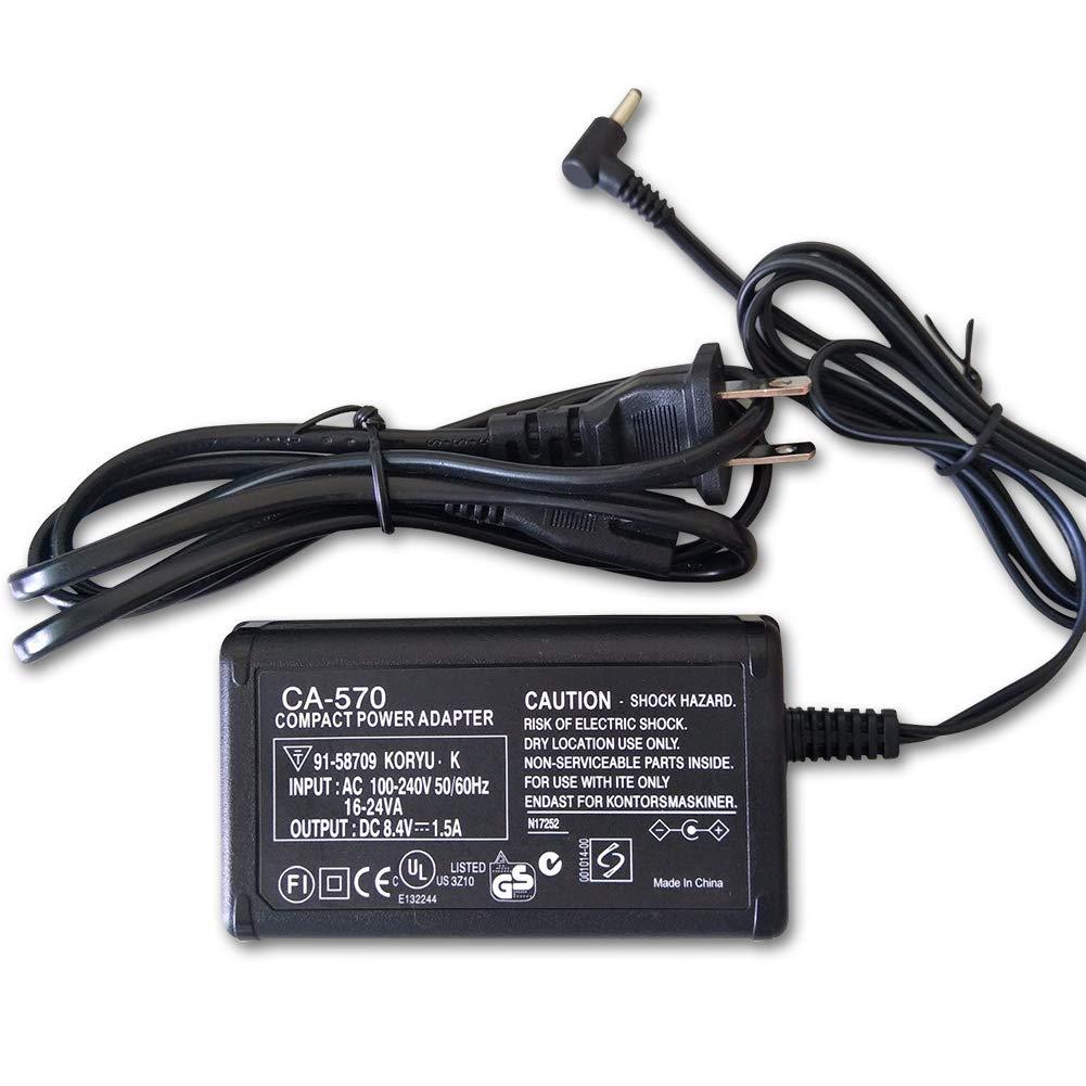 CA-570 AC Adapter Charger Compatible with Canon VIXIA HV/HF/HG Series: VIXIA HV10 VIXIA HV20 VIXIA HV30 VIXIA HF M32 VIXIA HF10 VIXIA HF11 VIXIA HF200 VIXIA HF20 VIXIA HF S10 VIXIA HF S100