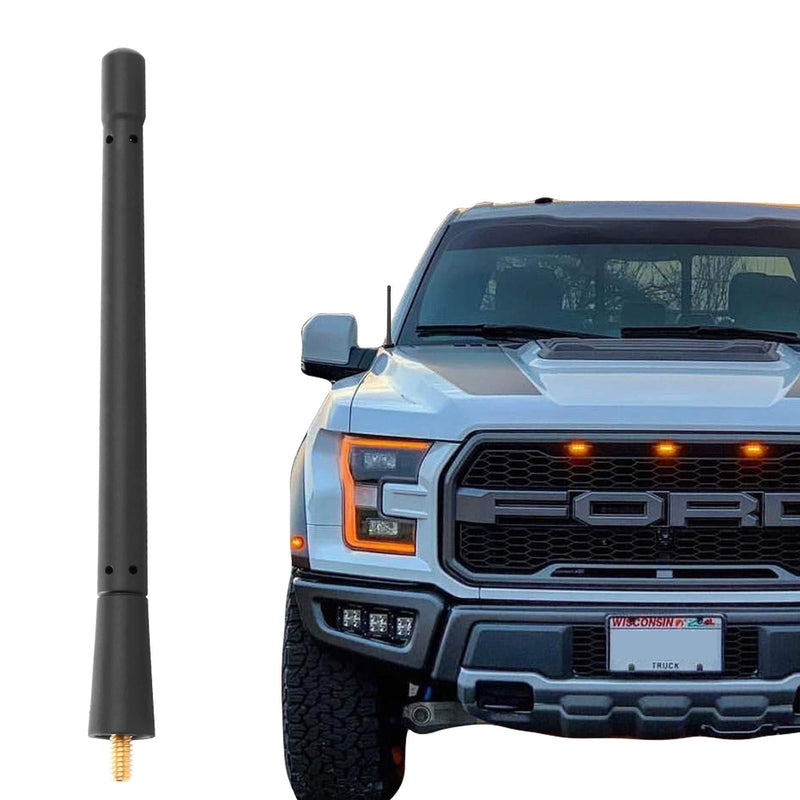 KSaAuto Rubber Short Antenna Accessories for Ford F-150 F150 2009 2010 2011 2012 2013 2014 2015 2016 2017 2018 2019 2020 2021 | 7 Inch Flexible Antenna Mast Replacement | Designed for Optimized FM/AM