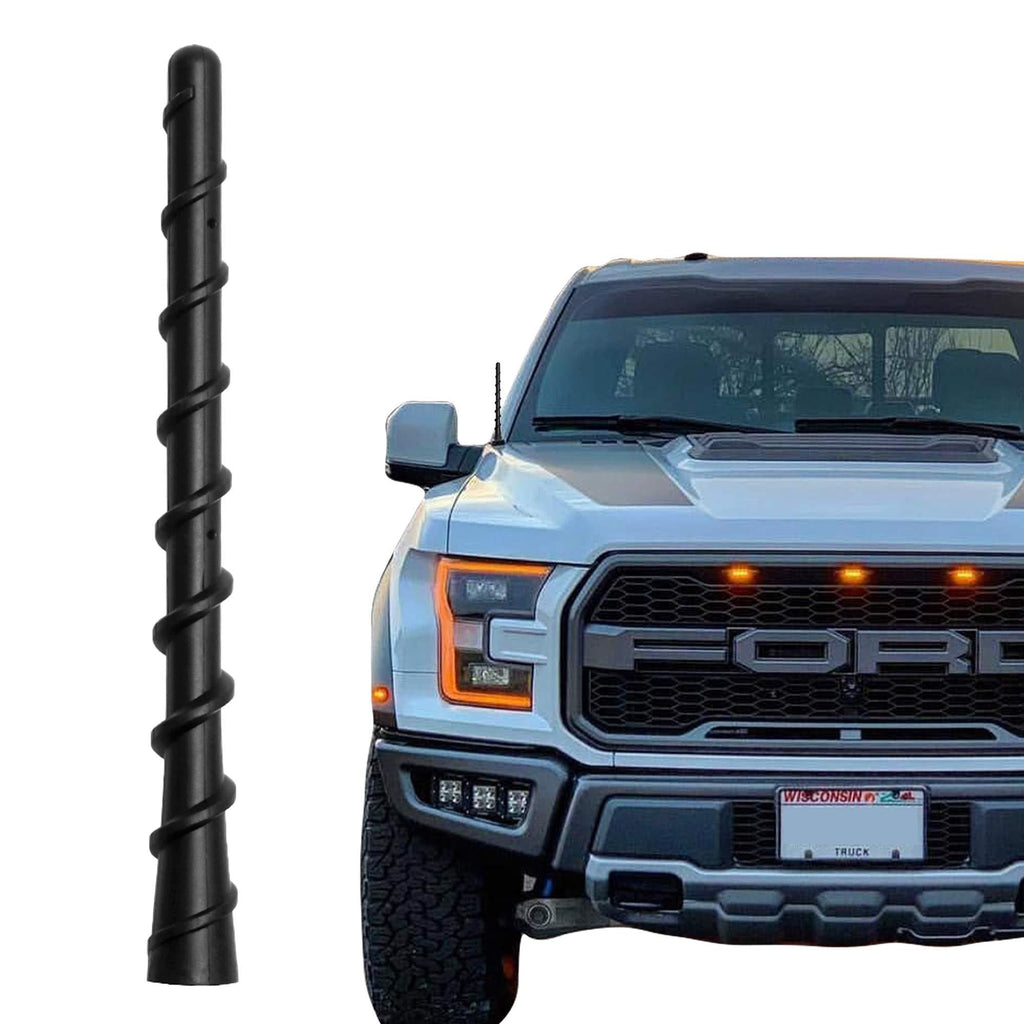 KSaAuto Spiral Rubber Antenna fits for Ford F150 2009-2021 | 6.5 Inches Car Wash Proof Antenna Mast Replacement | Designed for Optimized FM/AM Reception