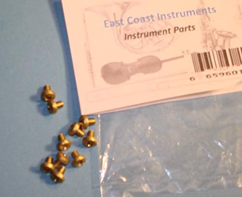 Brass Key guard screws compatible with many lacquer Yamaha models (10 brass screw pack) 10 brass screw pack