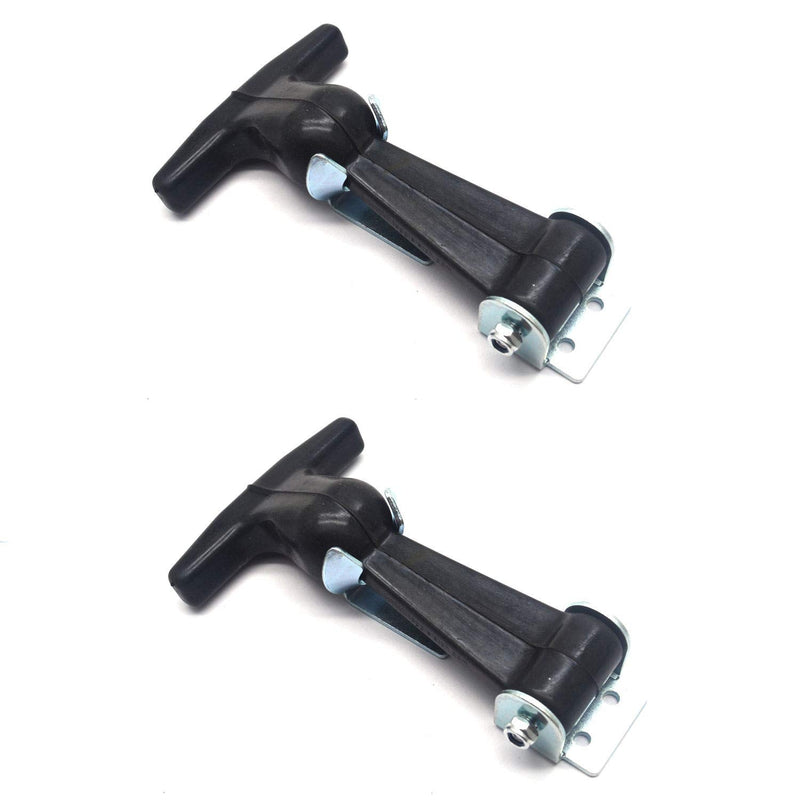 T Tulead Black T-Handle Latch Boat Hatch Latches Metal Latch Draw Latch Rubber Hatch 5" x 3" Pack of 2