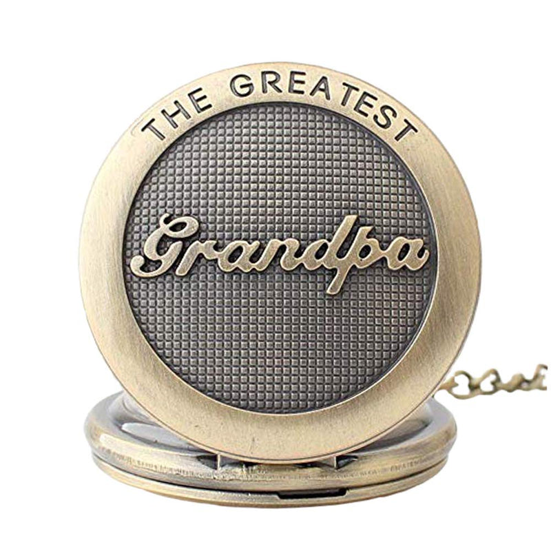 to My Grandpa Engraved Pocket Watch for Grandpa Father's Day Christmas, Valentines Day, Birthday