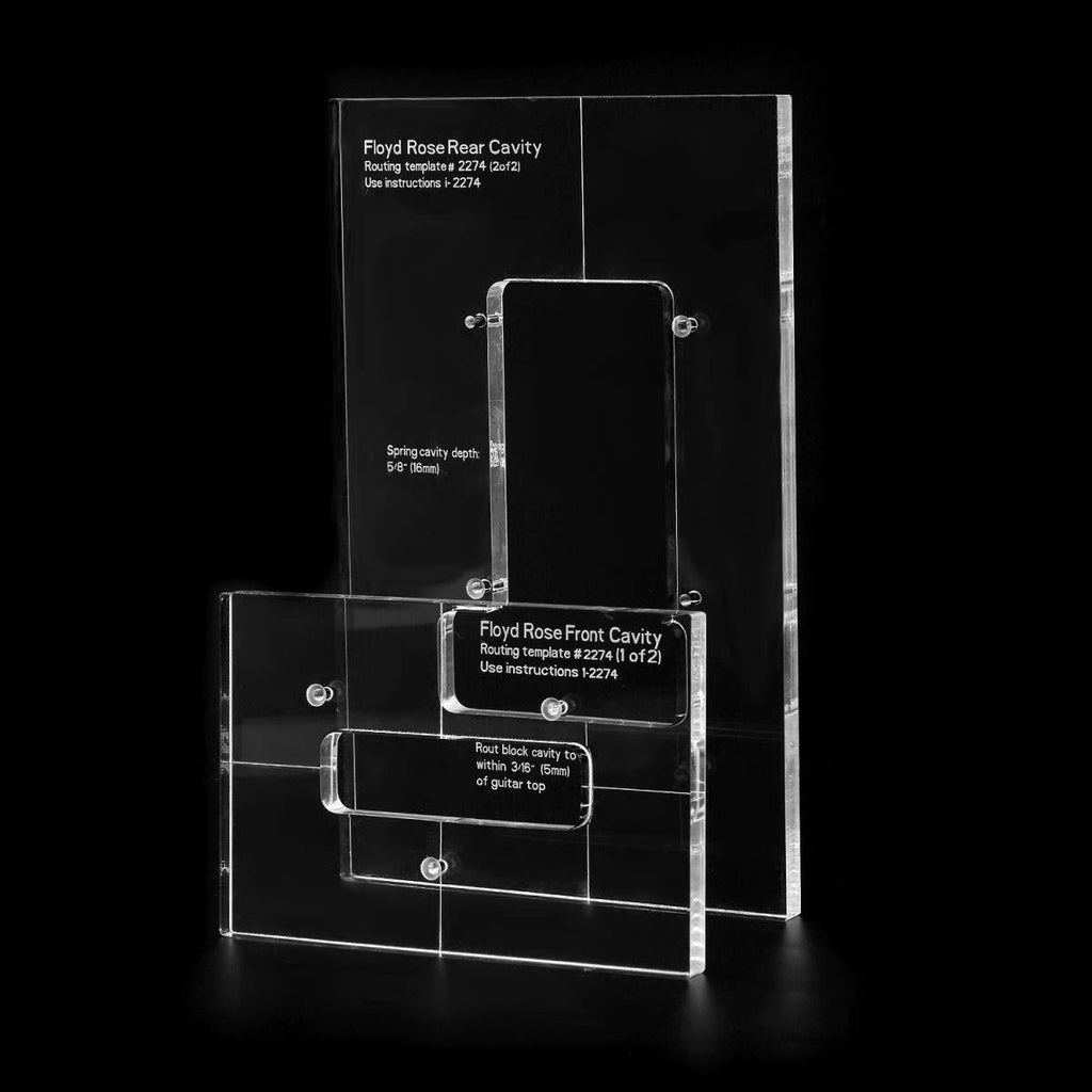 Musiclily Pro CNC Accurate Acrylic Tremolo Bridge Routing Templates Set for Floyd Rose