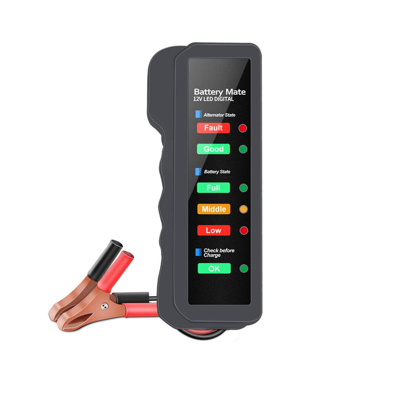 OBDMONSTER 12V Car Battery Tester and Alternator Tester, Automotive Load Tester Indicator, 12 Volt Auto Check for Automobile 12V BATTERY TESTER