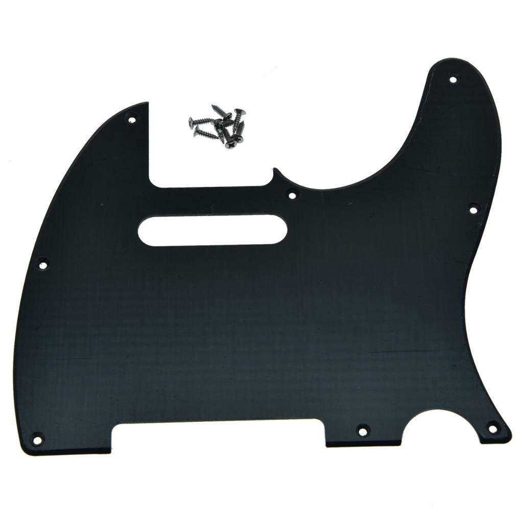 KAISH 8 Hole Tele Guitar Pickguard Scratch Plate fits USA/Mexican Fender Telecaster Matte Black 1 Ply