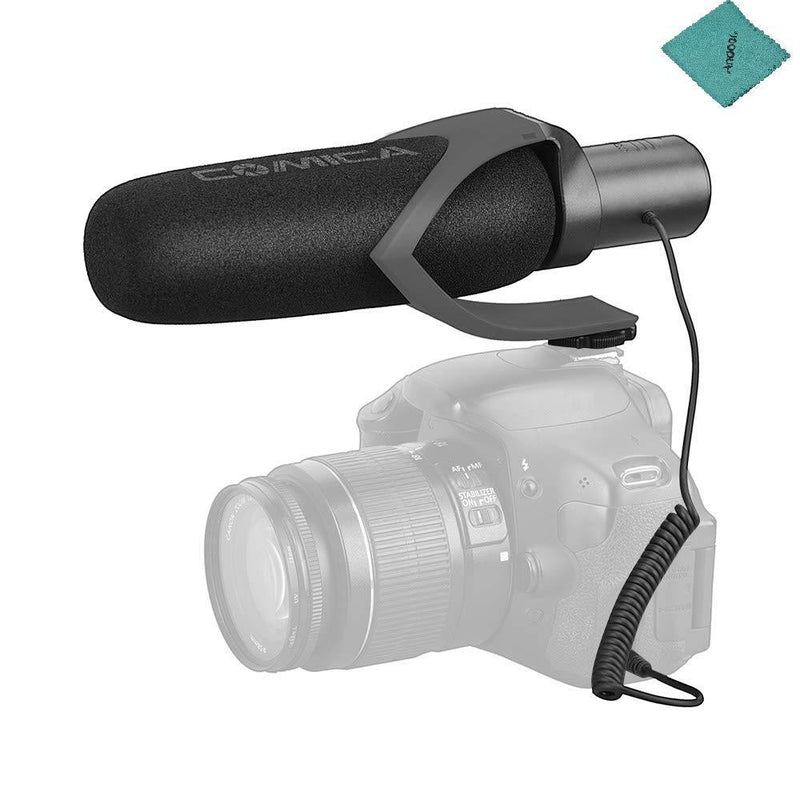 CoMica CVM-V30 PRO Directional Condenser Shotgun Video Microphone Compatible with Canon Nikon Sony Panasonic Fuji Olympus DSLR Camera Camcorder