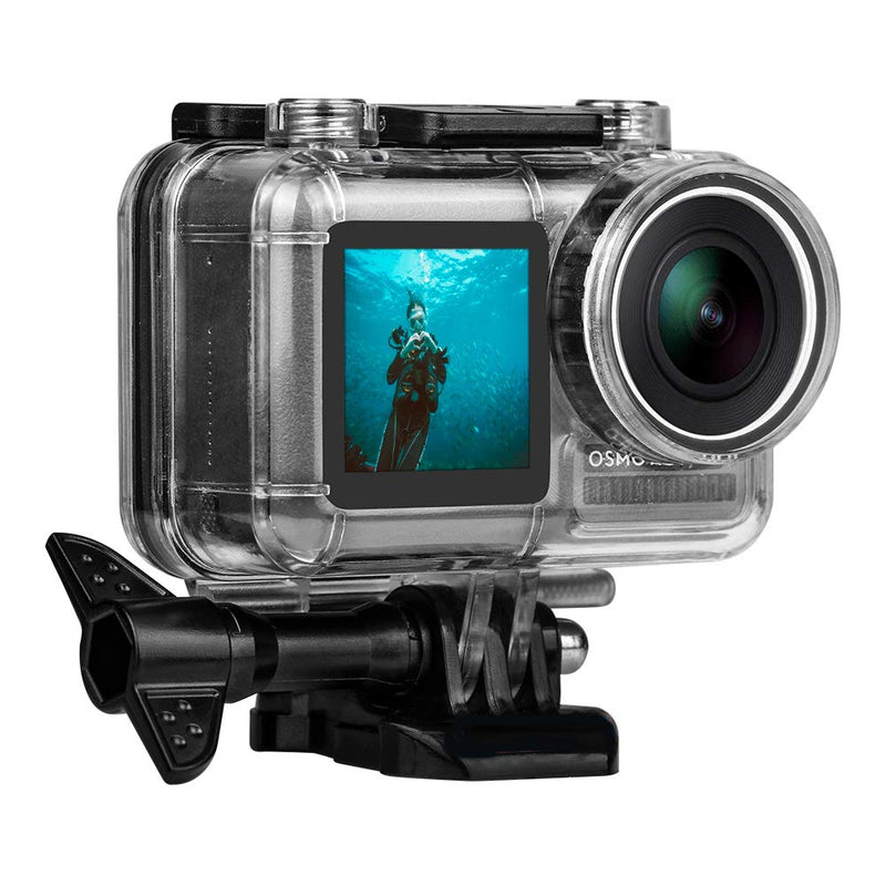 Waterproof Housing for DJI OSMO Action Camera, Protective Rotective Underwater Photography Hard Diving Case Cover for OSMO Sports Cam, Up to 131FT/40M