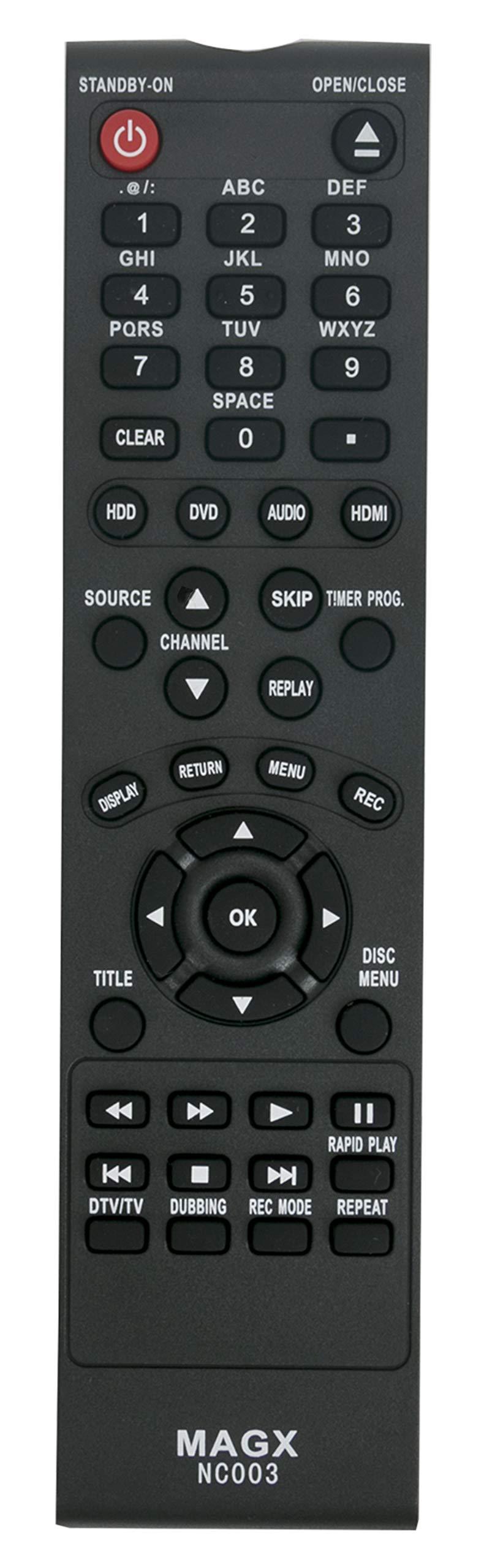 New NC003 NC003UD Replaced Remote fit for MAGNAVOX DVD Player MDR515H/F7 MDR515H MDR533H MDR535H MDR537H MDR557H MDR533H/F7 MDR535H/F7 MDR537H/F7 MDR557H/F7