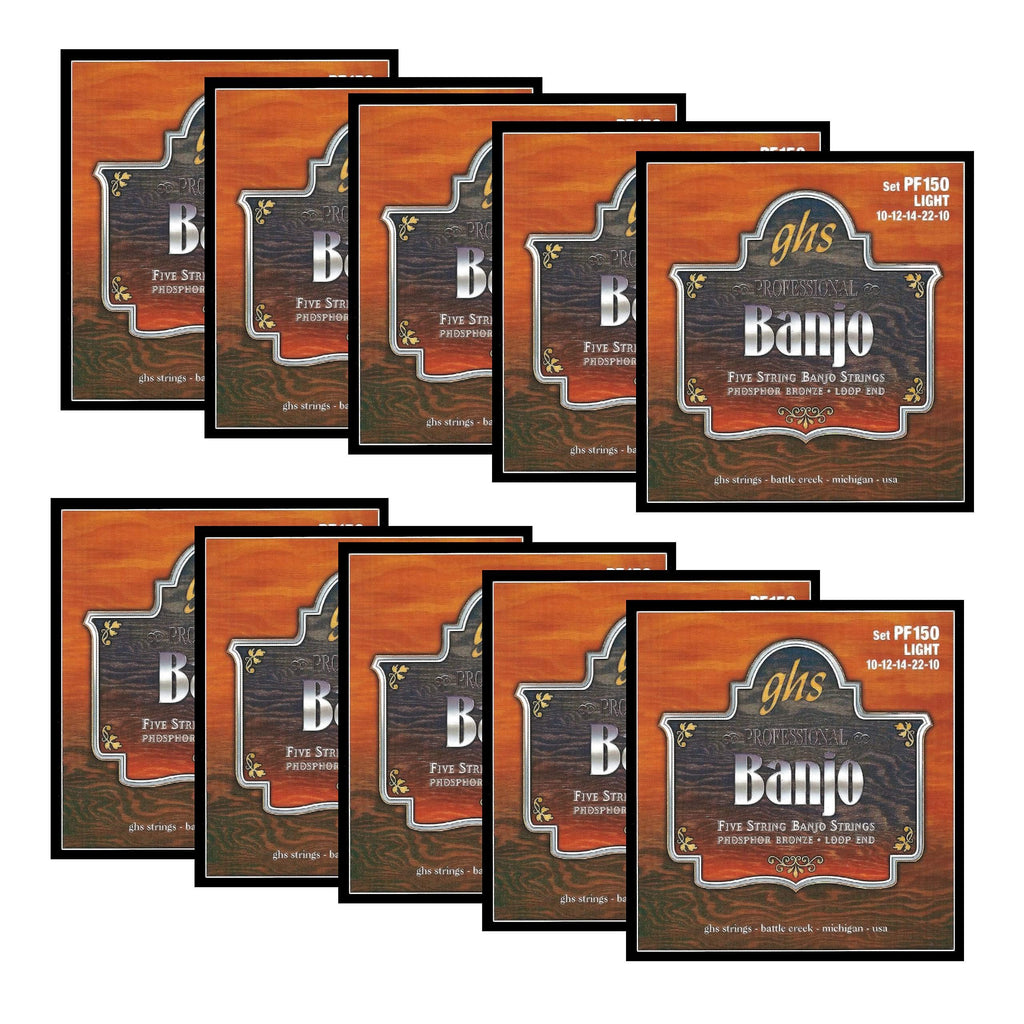 [AUSTRALIA] - GHS Strings BANJO STRINGS (PF150-10 SET) 