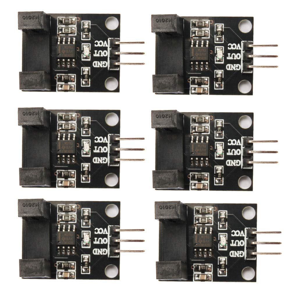 Ximimark 6Pcs LM393 H2010 Photoelectric Opposite-Type Count Infrared Sensor for Arduino