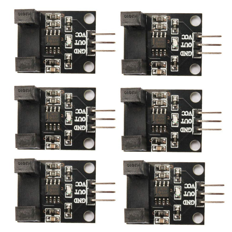 Ximimark 6Pcs LM393 H2010 Photoelectric Opposite-Type Count Infrared Sensor for Arduino