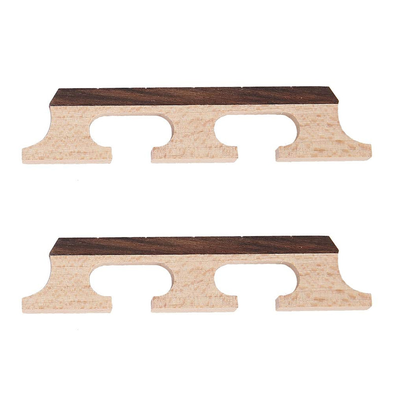 Bnineteenteam Banjo Wooden Bridge, 5-String Banjo Rosewood Bridge Accessories 2Pcs A Set