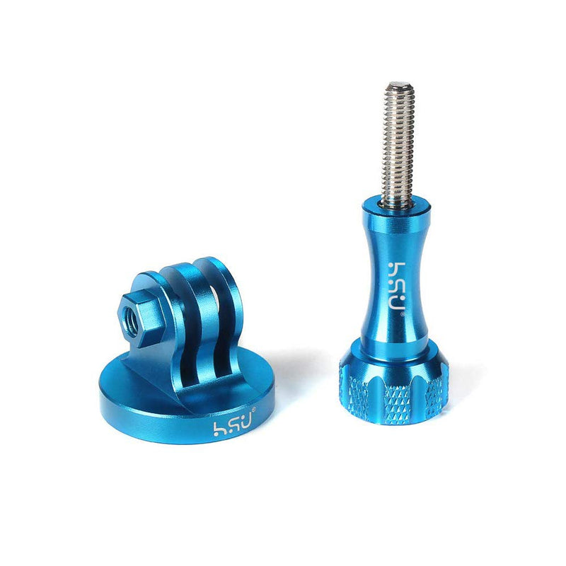 [AUSTRALIA] - HSU Aluminum Alloy Metal GoPro Tripod/Monopod Mount with Aluminum Thumbscrew for GoPro Hero 10, 9, 8, 7, 6, 5, 4, 3+, 3, 2, 1 HD, AKASO Campark and Other Action Cameras (Blue) Monopod Mount + Thumbscrew (Blue) 