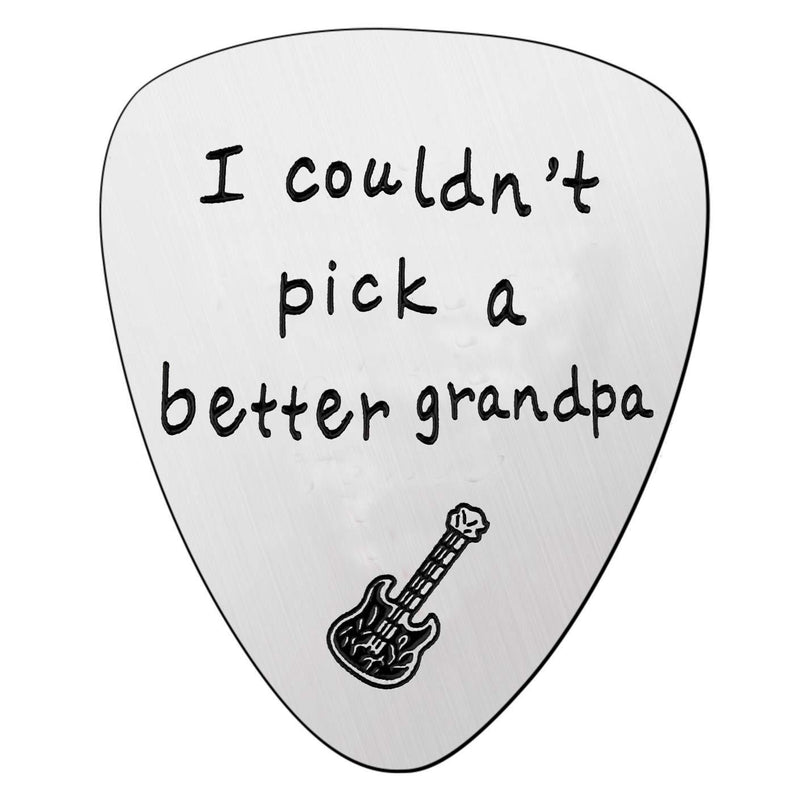 Best Grandpa Gifts - I Couldn't Pick A Better Grandpa Guitar Pick, Birthday Gift Father's Day Christmas Gifts for Grandpa Grandfather (Style B - Guitar Symbol) Style B - Guitar Symbol