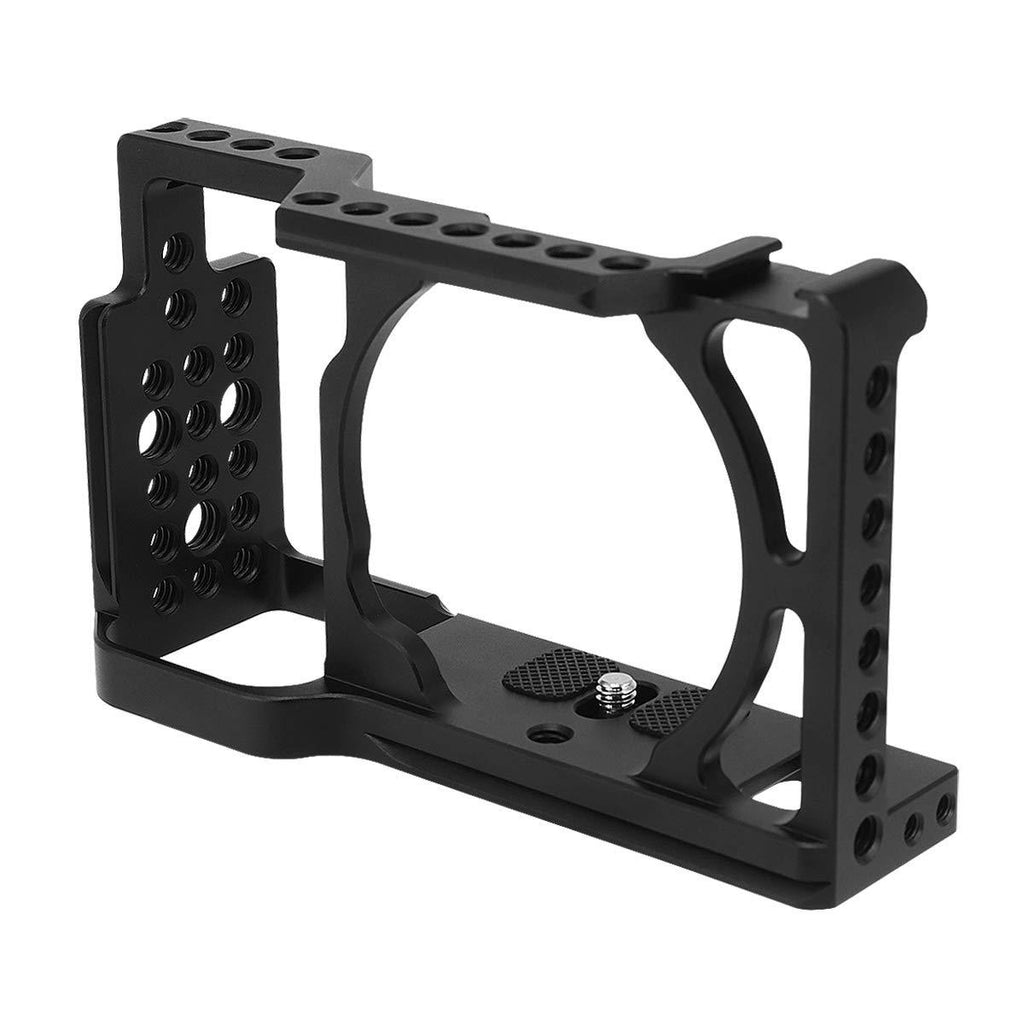 Haoge CC-S6 Camera Cage for Sony Alpha a6500 a6400 a6300 a6000 ILCE-6500 ILCE-6400 ILCE-6300 ILCE-6000 4K Digital Mirrorless Camera Built-in Cold Shoe, Arca Swiss Plate and NATO Rail