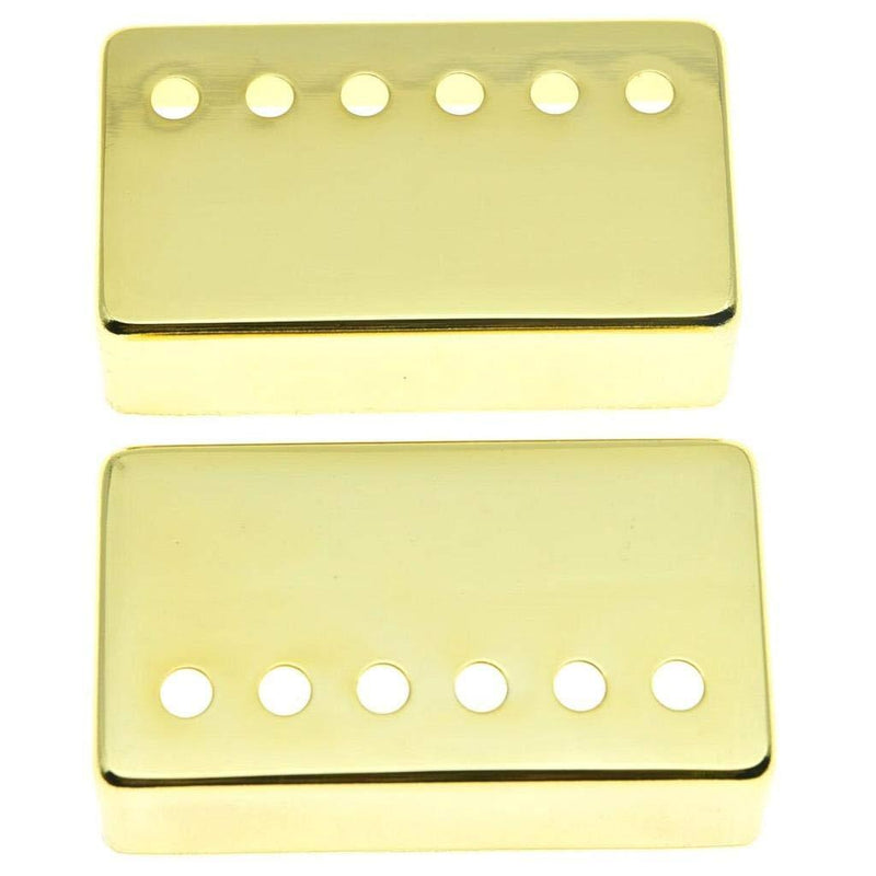 KAISH Set of 2 Humbucker Guitar Pickup Cover Brass Humbucker Pickup Covers 50mm/52mm Pole Spacing Fits most Epiphone Les Paul Gold 50/52mm