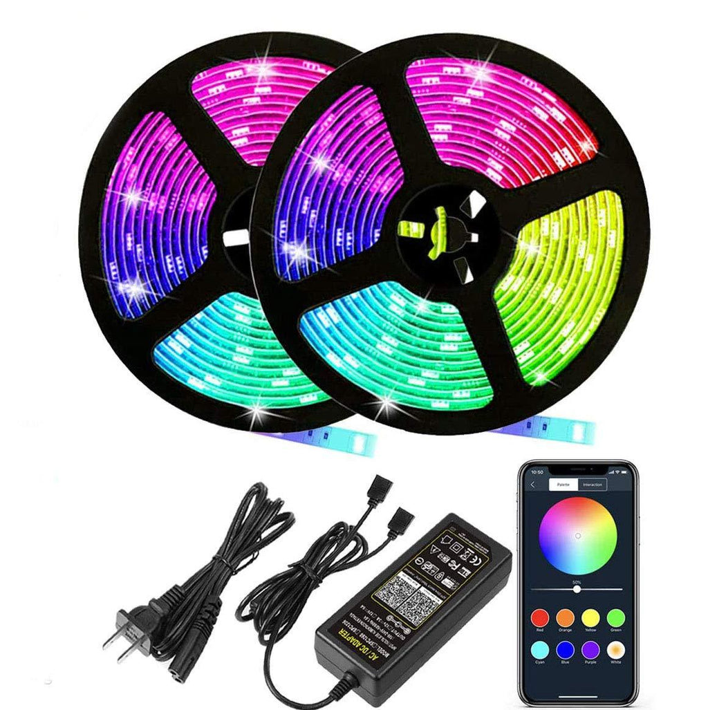 [AUSTRALIA] - LED Strip Lights Color Changing Waterproof Flexible LED Tape Lights Music Mode APP Group Control Indoor Tape Lights (10M-2835-Bluetooth) 10m-2835-bluetooth 