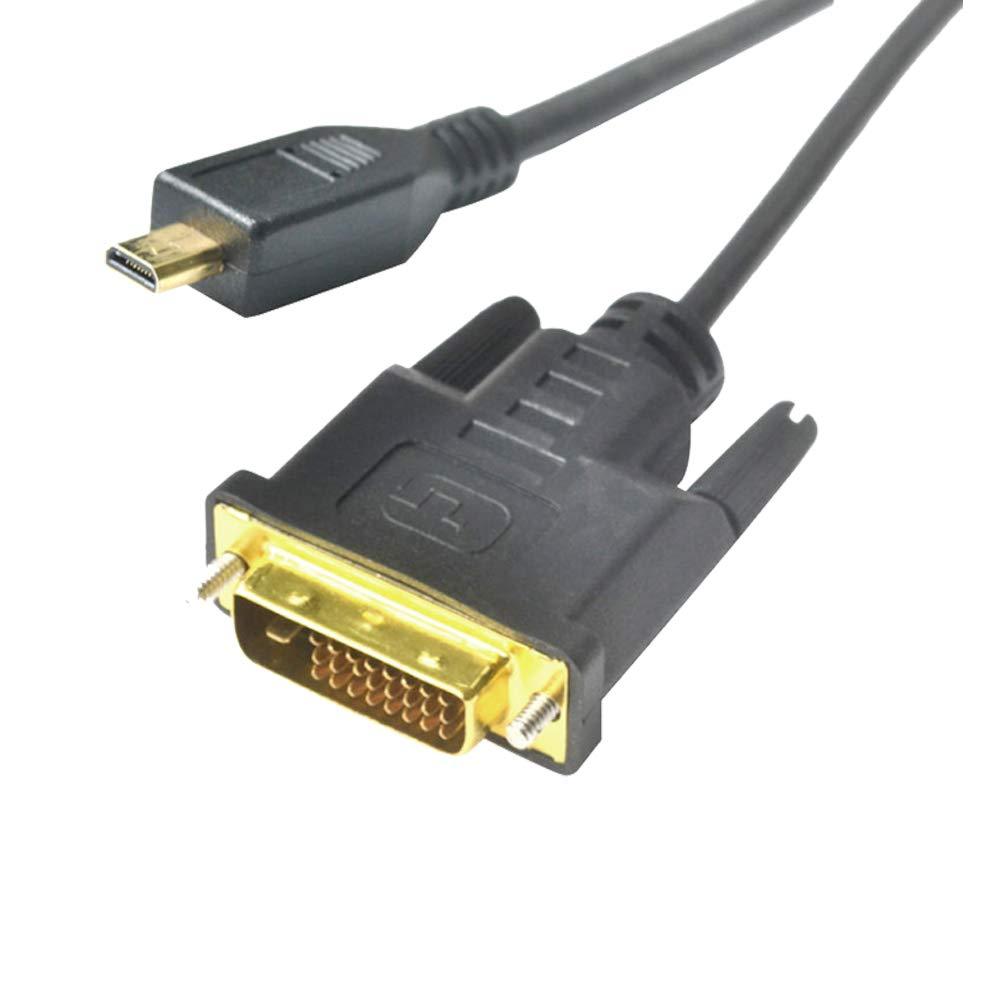 Seadream 30CM Micro HDMI Male to DVI(24+1) Male Cable Black (1 Feet) 1 Feet
