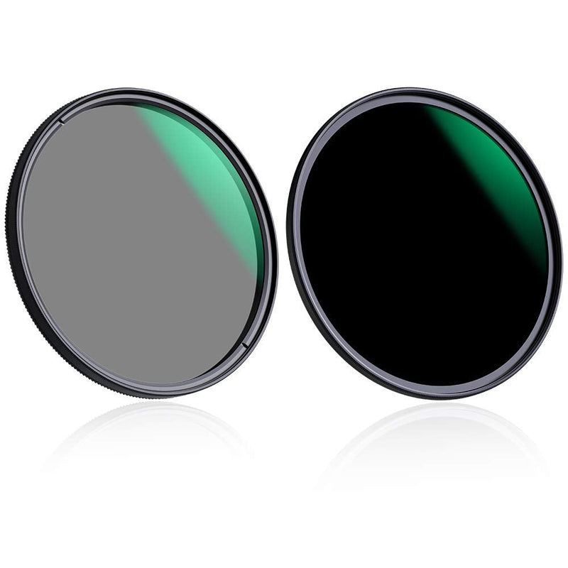 K&F Concept 46mm ND1000 CPL Lens Filter Kit (2 Pcs) Neutral Density ND1000 + Circular Polarizer Filter with 24 Multi-Layer Coatings for Camera Lens