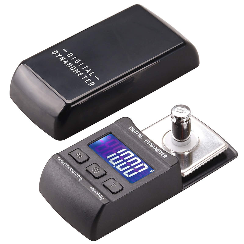 [AUSTRALIA] - Kinstecks [New Version] 100g/0.01g Digital Turntable Stylus Force Scale LP Stylus Gauge Blue LCD Backlight Digital Scale with 10g Calibration Weight for Tonearm Phono Cartridge-Black Black 