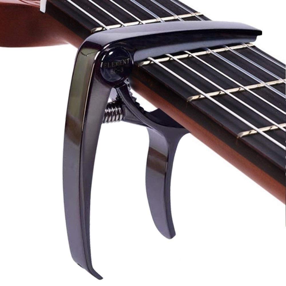 Capo-Guitar Capo for Acoustic and Electric Guitars with 6 Picks for Free black